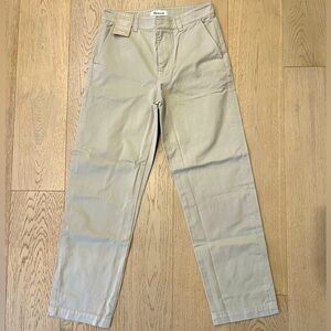 Madewell Low-Slung Straight Chino Pants - Color: Wet Sand, Size: 26
